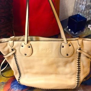 COACH: Tatum Whiplash Pebbled Leather Tote